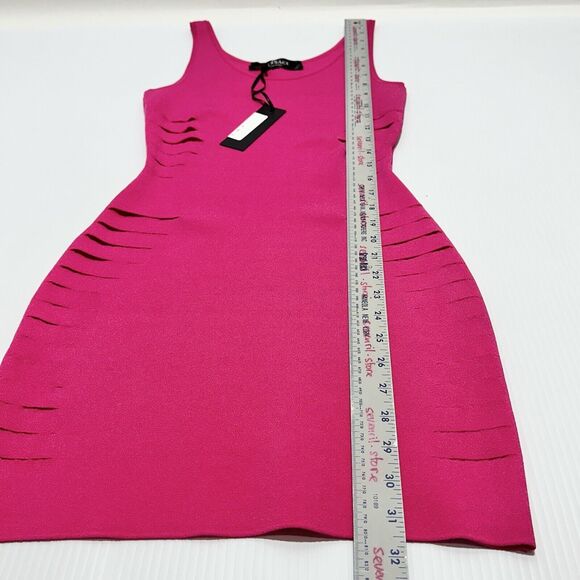 NWT$2,025 Versace Runway Cut Out Stretch Jersey Mini Dress Pink IT 40/ US 4 - Picture 15 of 16